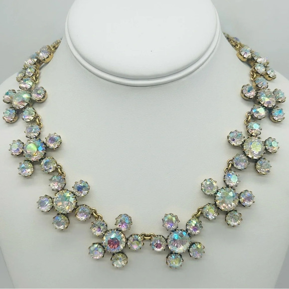 J. Crew AB Crystal Cluster Necklace - Picture 1 of 4